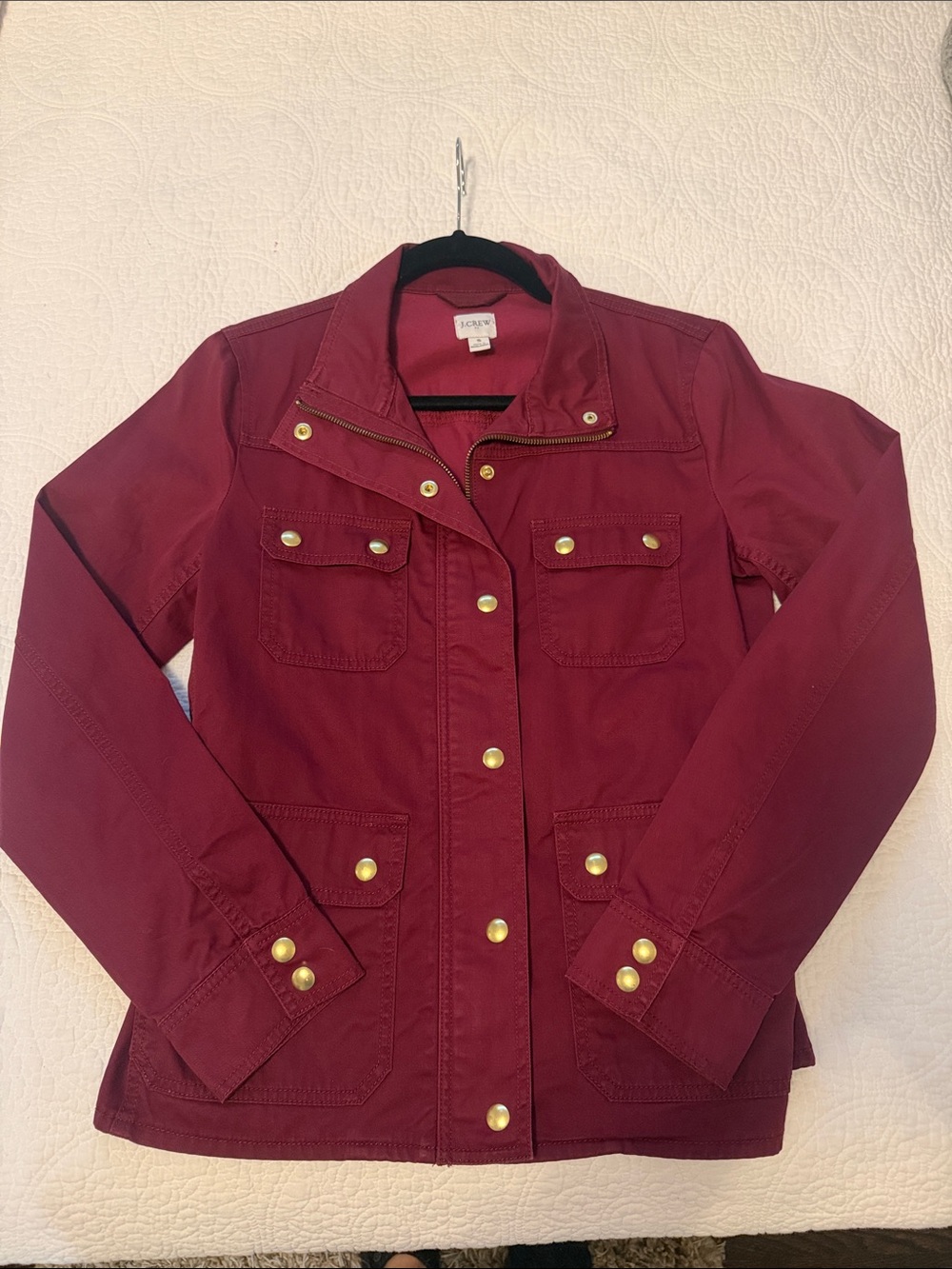 J. Crew Deep Red Utility Field Jacket